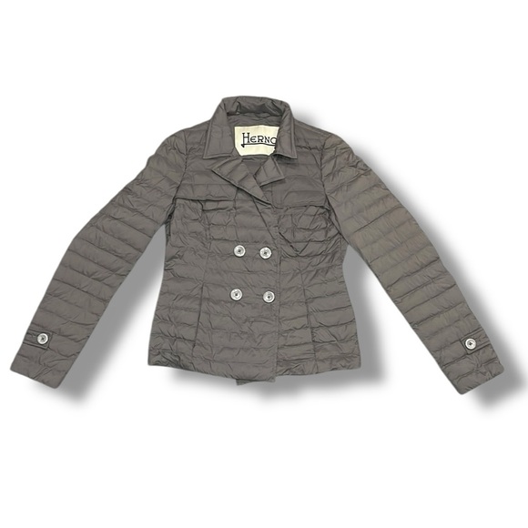 Herno Brown Quilted Jacket Size 42/6‎ - Picture 1 of 8
